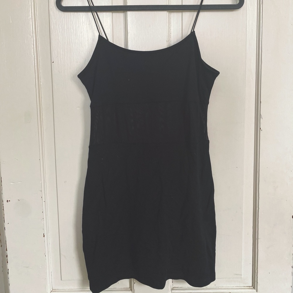 Cotton and Mesh Bodycon Dress